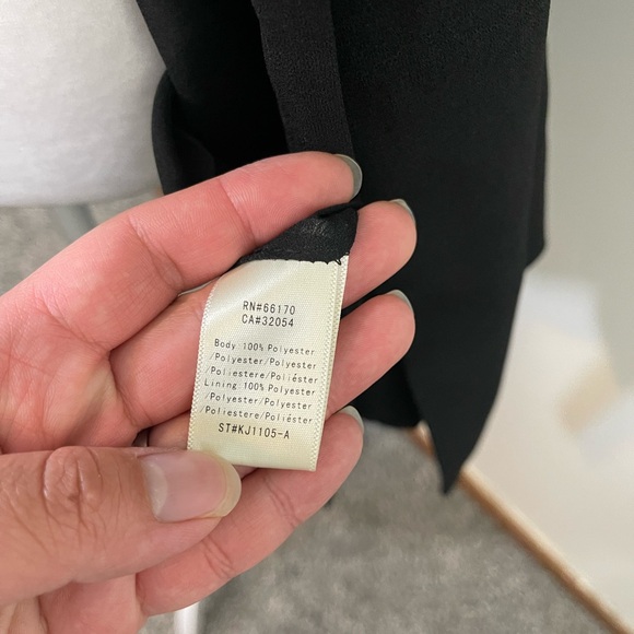 Anthropologie Cartonnier Black Chiffon BeltedSleeveless Vest Office Minimalist S - Picture 8 of 8